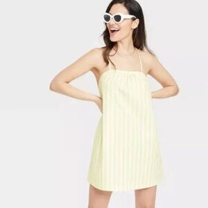 A New Day Yellow Striped Mini Dress